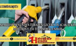 Motorin fiyatına 2.55 TL zam !