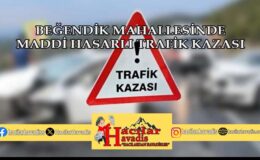 Beğendik mahallesinde maddi hasarlı trafik kazası !