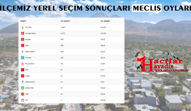 2024 YEREL SEÇİMLERİ İLÇEMİZ MECLİS OYLARI LİSTESİ !