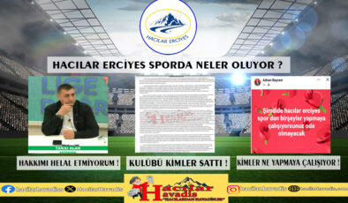 HACILAR ERCİYES SPORDA NELER OLUYOR !